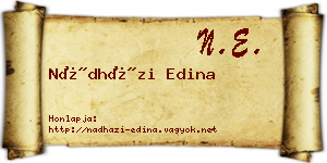 Nádházi Edina névjegykártya